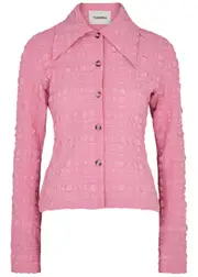Nanushka Lotte Seersucker Shirt - Pink - S (UK 8-10 / S) S (UK 8-10 / S)