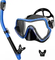 G2RISE SN02 Snorkel Set - Snorkeling Gear Mask with Breath Easy Airflow Tech & Foldable Design for Adults