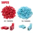 50X Fully Right Angle Insulated Female Flag Spade Terminals Connector 0.5-2.5mm²