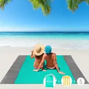 Beach Blanket SandProof Beach Mat Large 4-7 Persons Waterproof Picnic Mat Teal