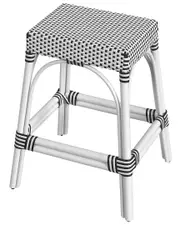 Butler Specialty Company Robias Rectangular Rattan 24.5in Counter Stool