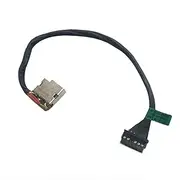GinTai DC Power Jack in Cable Replacement for HP OMEN Shadow Elf 5 Air 15-DH Series 15-DH000 15-DH0007TX TPN-C141 TPN-C143 L52816-S46 L52816-F46 L52816-Y46 L52816-T46 17cm