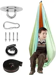 Sensory Swing Indoor - Gentle Hugging Sensation Swing Sensory Training | Promotes Vestibular Elastic Children Hammock | Seat Adjustable Ropes Feel at Ease and Supported