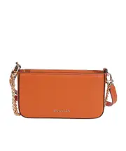 Michael Michael Kors Bryant Small Pebbled Convertible Pouch One size orange