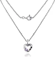 [Orchid Jewelry] 0.80 CTW Natural Oval-Shape Red Ruby and Sapphire Gemstone Sterling Silver Pandent For Women - July Birthstone - A Jewelry Gift Idea For Women Perfect Surprise On Christmas,