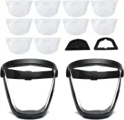 Plastic Face Shield (2 Pack) Full Safety Face Protection Equipment with for Unis