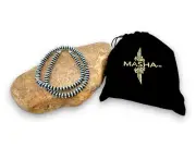 Navajo Pearls Sterling Silver Rondelles Saucer Flat Bead Necklace 5mm 24" 60524