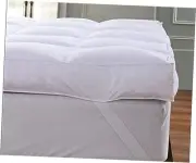 Mattress Topper, Cooling Mattress Bed Cover Size, Plush King Cube White