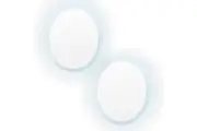 2 Set LED Wall Mirror Round Anti-Fog Bathroom 70cm
