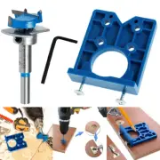 35mm Concealed Hinge Hole Jig Kitchen Cabinet Doors With Drill Bit Tool Set↝✿