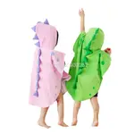 100% COTTON CHILD BABY BATH TOWEL HOODED WITH PAW DINOSAUR P