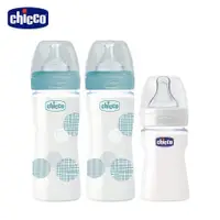 在飛比找ETMall東森購物網優惠-chicco-舒適哺乳-防脹氣玻璃奶瓶240ml*2+150