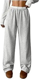 [SOLY HUX] Girl's Drawstring Waist Baggy Sweatpants Wide Leg Casual Loose Long Pants