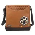 CHALA Sweet Messenger Bag - PAW PRINT Handbag (Brown) Pawprint NWT