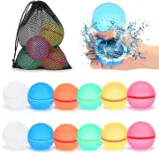Water Balloons Self Sealing,Easy Quick Fill,Reusable Silicone Summer Fun Outdoor