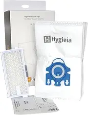 [hygieia] Service Kit for Miele Vacuum Cleaners – Compatible with GN HyClean 3D Miele Vacuum Bags – Includes 12 Synthetic Dust Bags, HEPA, Micro & Exhaust Filter - Fits C3, C2, S5000–S8999