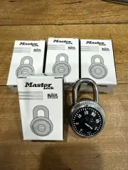 4 X Master Lock Padlock - Standard Dial Combination Lock - 1525 - School Lockers