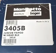 Manfrotto By Bogen 3405B Junior Tripod w/ Head Black NEW