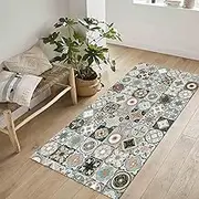 Hall Stairs Runner Rugs Non-Slip Long Narrow Carpet 1m 1,5m 2m 2,5m 3m 3,5m 4m 4,5m 5m 5,5m 6m Washable Area Rugs for Kitchen Indoor Balcony Entryway Floor Mats, Custom Length(120x350cm)