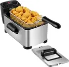 Deep Fryer with Basket, 3.2Qt/12Cup Electric Oil Fryer for Home Use, Small Fat F