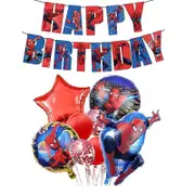 Spider-Man Superhero Birthday Balloon Set Kids Party Decorations