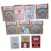 Bundle of 13 Holiday Christmas Gift Card Ornament Holders, Snowmen, Gingerbread