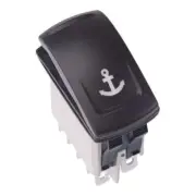 APEM Anchor Latching Red 24V LED Automotive Rocker Switch DPDT IP68