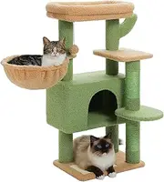 Cat Scratcher with Natural Covered Frame & Colorful Little Balls for Indoor Cats