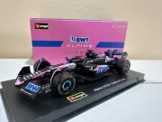 Bburago Esteban Ocon #31 1/43 2024 BWT Pink Alpine A524 With Helmet F1 Diecast