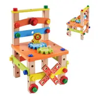 在飛比找ETMall東森購物網優惠-Colorland-益智玩具 百變螺絲拆裝椅 兒童玩具鎖螺絲