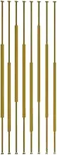 8 Pcs Wall Partition Slats Room Divider, Metal Frame Separator Fence, Floor to Ceiling Separation Divider Post, Privacy Screens with Adjustable Height Feet, Space Saving(Gold,105cm/41.3in/3.44