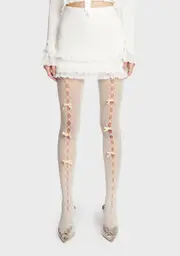 [Sugar Thrillz] Mistletoe Moves Mini Skirt - Off White