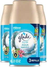 Glade Automatic Spray Refill, Air Freshener for Home and Bathroom, Aqua Waves, 3