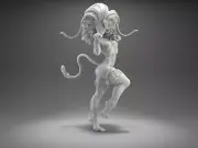 Cat Girl Felicia Resin Model 3D printed Kit Unpainted Unassembled NSFW