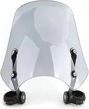 Windscreens & Parts For FXST for Softail for FXSTB for Night for Train for FXSTC for Softail for Custom Motorcycle Windscreen Windshield Wind Deflector Screen (Color : Gray)