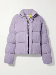 [Moncler Genius] Moncler Genius - Quilted Ribbed-knit Down Jacket - Lilac - x small x small Purple
