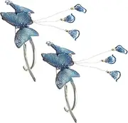 [Vaguelly] Metal Hair Clips Double Butterfly Hairpin Tassel Women's Hair Accessories