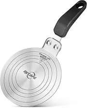 RECAPS 5.12 inch Stainless Steel Induction adapter plate for Induction Electric Gas Glass Cooktop, Induction Heater Diffuser for Moka Pot, Glass bowls, Sauce Pan