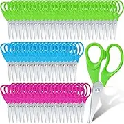 90 Pack Kids Scissors Bulk 5 Inch Student Scissors Children Safety Scissors Rounded Tip Child Scissors with Comfort Grip for School and Classrooms