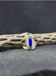 Native American Navajo lapis lazuli sterling silver ring size 10
