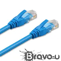 在飛比找Yahoo奇摩購物中心優惠-Bravo-u Cat6超高速傳輸網路線(5米) 2入組