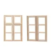 1/12 Dollhouse Window Mini DIY Shutters Craft Accessories Model Furniture for