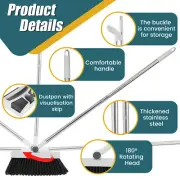 Broom and Dustpan Set Portable Sweeping Brush and Dustpan Large Capacity leHxr