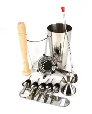 PurpleSpoilz Boston Shaker Set Ss With A Davis & Waddell Bar Board