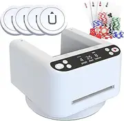 360° Rotating Card Dealer, Smart Card Dealer Machine With 4 Dealer Buttons, Adjustable Reversible And Reversible, Up To 8 Players For Blackjack, Texas Hold'em