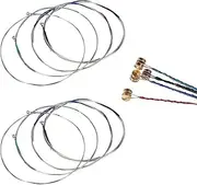 TUOREN 2 Packs of Violin Strings Full Set G-D-A-E Universal Strings for 4/4 3/4 1/2 1/4 Size Violin, Stainless Steel Core with Nickel-Plated Ball End