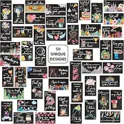 50Pcs Assorted Inspirational Cards Motivational Kindness Mini Note Cards Positive Affirmations Cards Chalkboard Design Encouragement Mindfulness Affirmation Card with Unique-8.8X5.1cm