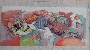 Completed JCA Simplicity Wool Needlepoint BENEATH THE REEF Sea Ocean 18 x 10 New
