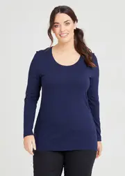 [Taking Shape] Taking Shape Bamboo Body Top Size 16 in Dark Indigo - Plus Size Women's Tops & T Shirts Dark Indigo
