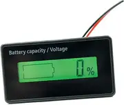 DOITOOL Voltage Voltmeter Battery Capacity Tester for 12v-24v Lithium Battery Waterproof LCD Screen Easy Reading Backlight Sleep Mode
